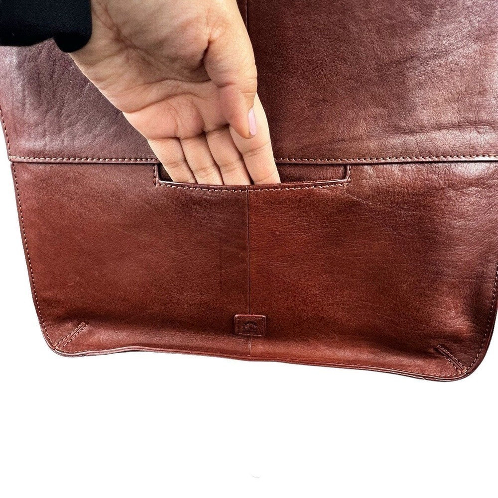C&C California Women's Brown Leather Shoulder Tote Bag - Picture 14 of 16